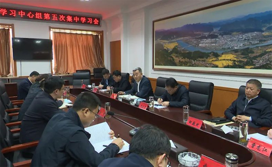 县委理论学习中心组开展集中学习